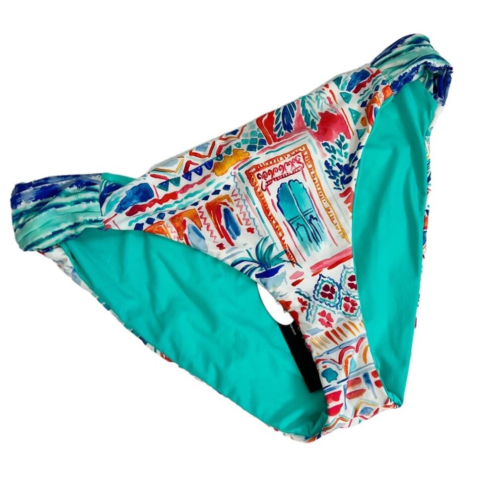 La Blanca Terra Reversible Side Ruched Bikini Women Bottoms Size 14 Brand New
